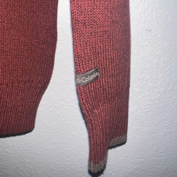 {NWOT Columbia Men’s Cotton V-Neck Sweater in Burgundy Size XL} - Picture 2 of 10
